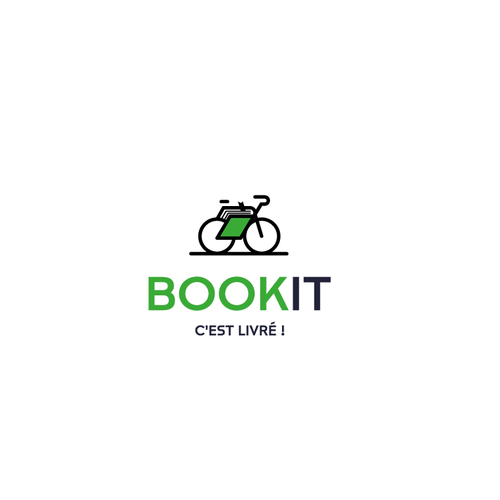 Design di BOOKIT Genève, c'est livré! Livres en ligne livré à vélo! di vurt™