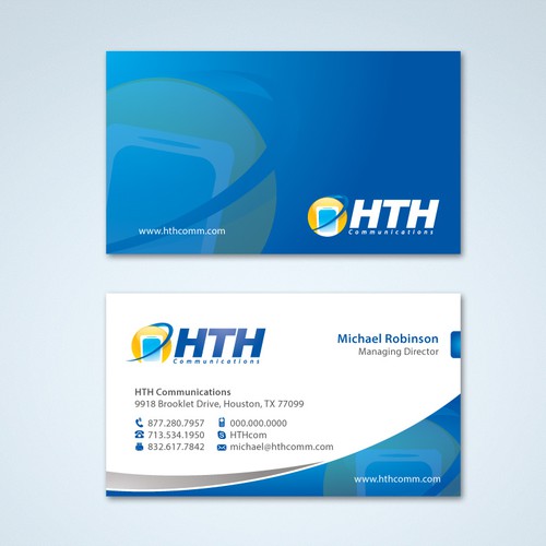 Business Card for HTH Communications Design by Tcmenk