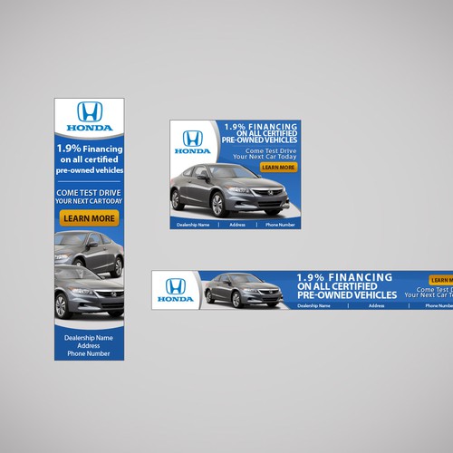 Create banner ads across automotive brands (Multiple winners!) Réalisé par renzindesigns