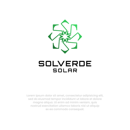 Clean logo for solar company Design by Work From Hobby