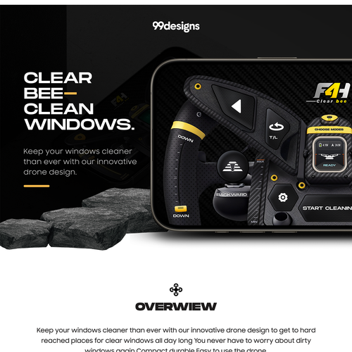 App for a window cleaning drone Design by ReckyPutra™