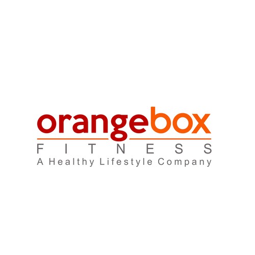 New Orange Box Fitness Logo Design by Harleen™