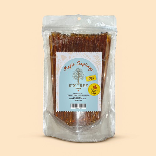 First ever production Maple Syrup Stick label Design by Underowened.Studio