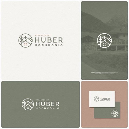 "Logo design for a family-run alpine apartment house in the Hochkönig region (Austria)" winning Web page design