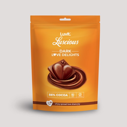 Design a standout label for a Premium Chocolate Homepack Design réalisé par Design Studio72