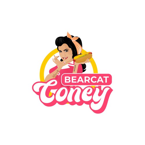 G-Rated Cartoon PinUp Girl girl logo for Retro Coney Hotdog restaurant Design by MALATHY