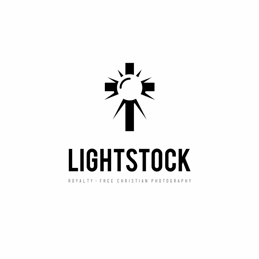 Blue gastock symbol logo with the title 'Creative & Clean Mark for New Start-Up: Lightstock.com'