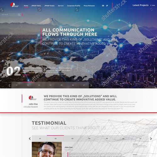 Design by Hochsieben titled "Modern design site for internet service"