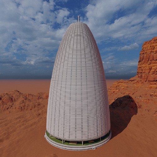 3-D rendering of an arcology Design by Hamed.1