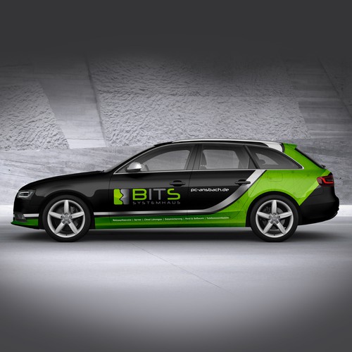 Modern car wrapping audi a4 b8 avant - it service, Car, truck or van wrap  contest