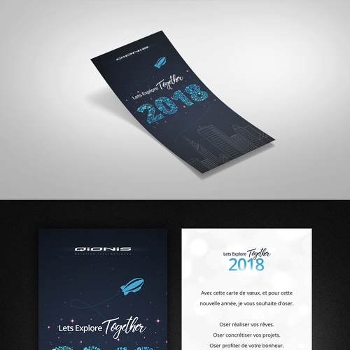 Design vincitore del contest "Carte de voeux 2018"