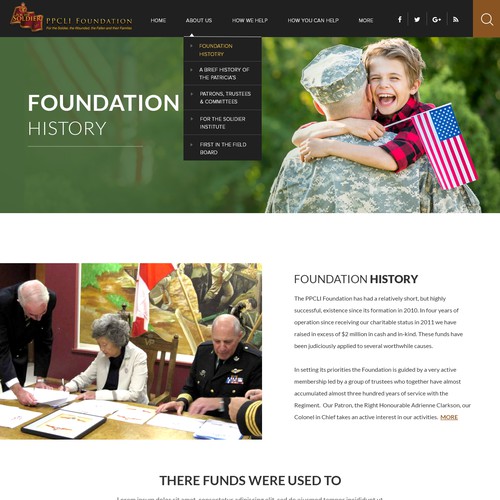 PPCLI Foundation website Design von ♾️e2infinity♾️