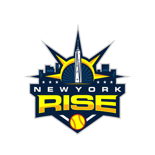 Sports logo for the New York Rise women’s softball team Design by Lucianok