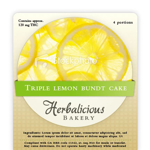 Labels for Medicinal Marijuana Edibles (brownies, cakes) Print or