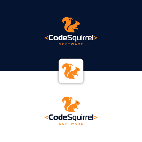 Playful and professional squirrel logo for a software development company Design by Luel