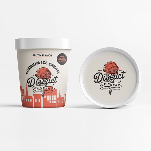 'Cool' NEW Ice Cream Pint design Design por J U L I A