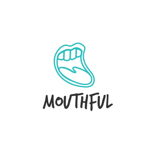 Strong, spunky yet clean logo for mouthful Design by Natalia FaLon