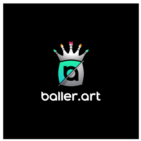 Design by gee.art titled "beautiful logo for Baller.art, a digital art studio built on blockchain"