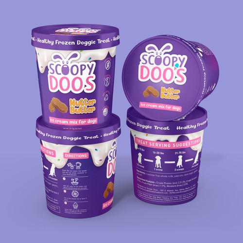 Dog Ice Cream Cup  Label Ontwerp door CUPEDIUM