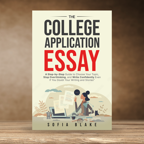 Sharp, fun, upbeat design for a book cover on writing for college applicants Design by praveen007