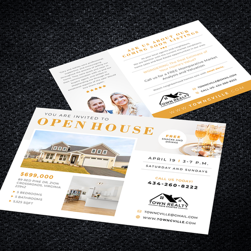 Open House Flyer - Champaign and Snacks! Design by 99B