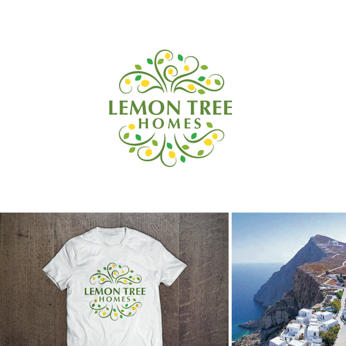 Lemon Tree Houses Logo Folegandros Island Resort in Greece! Design by NHawk