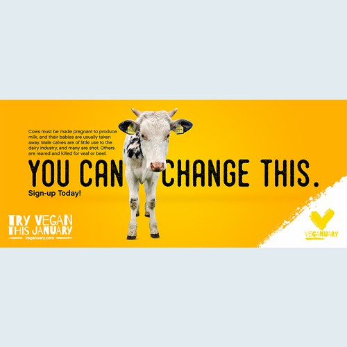 Create a high impact London Underground campaign for Veganuary. Design by Hass Hijazi