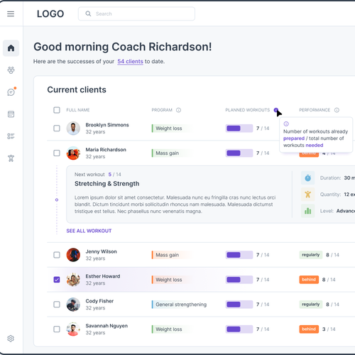 Website Design for a Personal Trainer Workout Platform Design by FaTiH™
