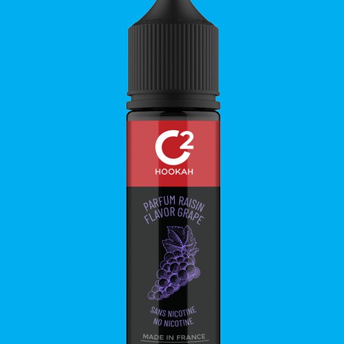 C2 HOOKAH Eliquid need his new label Design by point0works