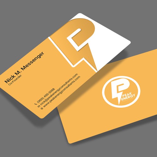 Modern Business Card Design for Electric Energy and Solar Company Design by RENEXIT