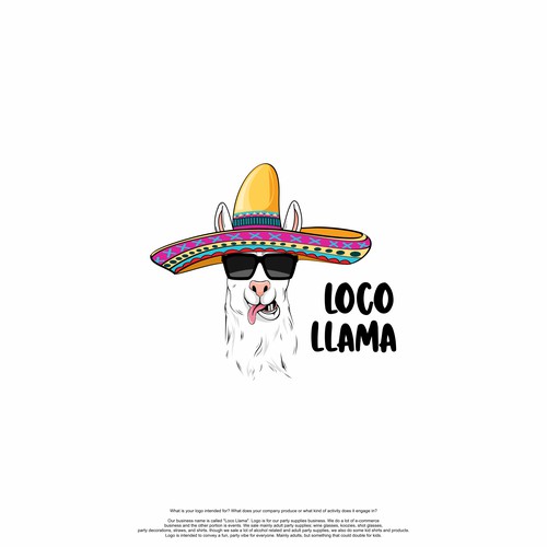 Design di "Loco Llama" Party Supplies Needs a Fun Logo di Reefkennedy
