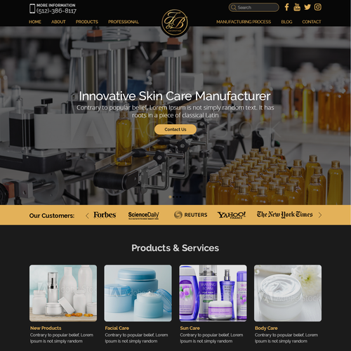 Black & gold themed website design Design von Creeative !con