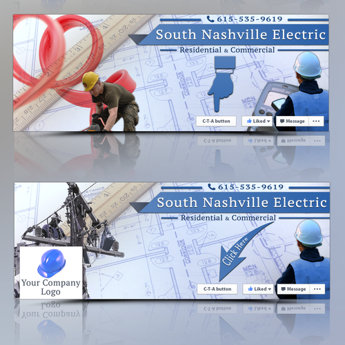 Create Facebook Cover for Electrical Contractor Design by Eslamsamy