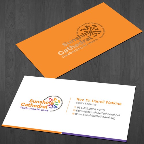 Business Card for Growing Progressing LGBTQ Church Design by a r t  ^ s t a r