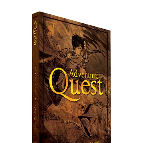 Book Cover for Adventure Quest, the Live-Action Roleplaying Game Design by Brand Leo | Niels