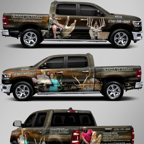 Hunting and Fishing Charter in central Florida - Truck Wrap Design by Lumina CreAtive
