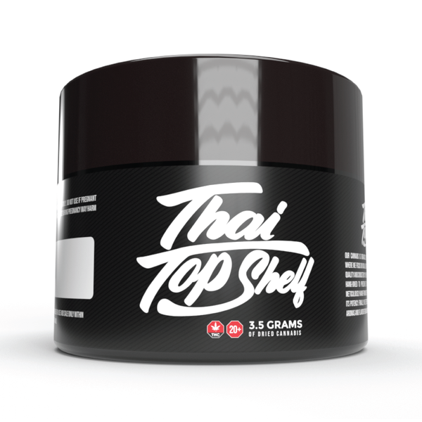 Luxury Cannabis Jar Label Design for High-End Thai Brand