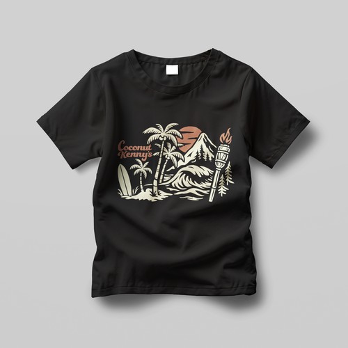 "Island-Themed Apparel Design for Pizza & Sandwich Restaurant" winning  by Plamen.me