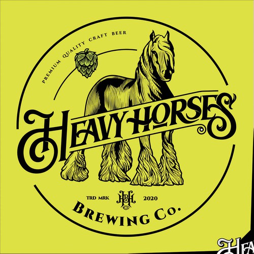 Vintage horse logo for a local brewery デザイン by F.canarin
