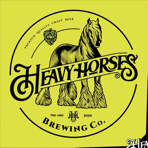 Vintage horse logo for a local brewery Design by F.canarin