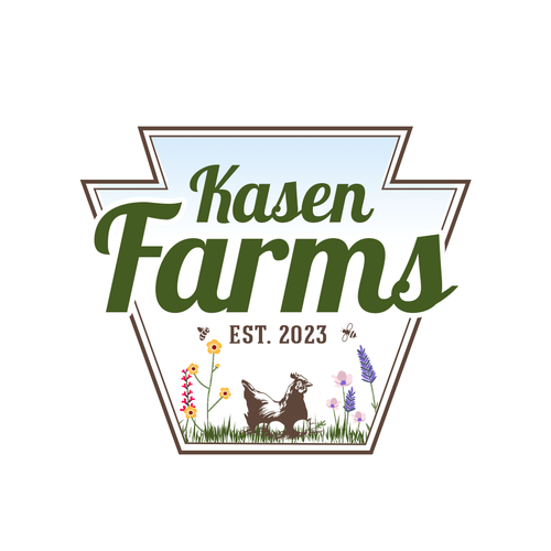 Logo design for small family farm that both dad and 7 year old daughter will love. Design by Andrés Sebastián