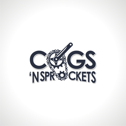 Create a classic logo design for Cogs 'n Sprockets Bicycle Shop Logo