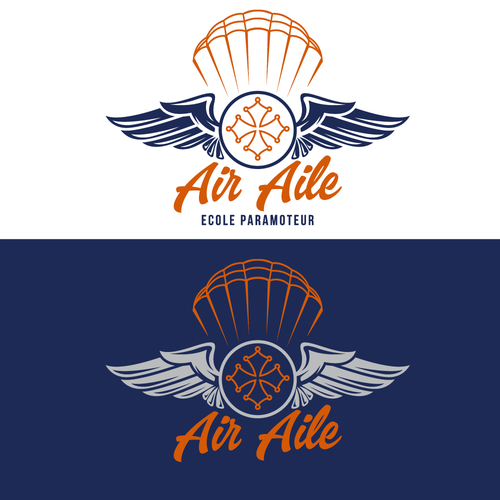 créer un logo sympa pour une école de paramoteur et baptêmes de l'air Design by green_design