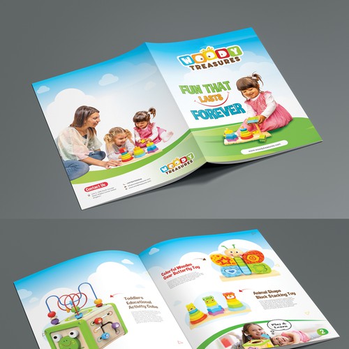 ATTRACTIVE CATALOG FOR EDUCATIONAL WOODEN CHILDREN'S TOYS Ontwerp door idea@Dotcom