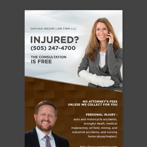 Personal injury lawyer needs eye-catching print ad | Other business or ...