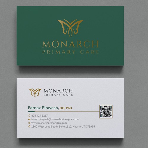 Design a classy, yet somewhat modern stunning, memorable business card for a medical clinic. No black! Please see colors Design by Xclusive16