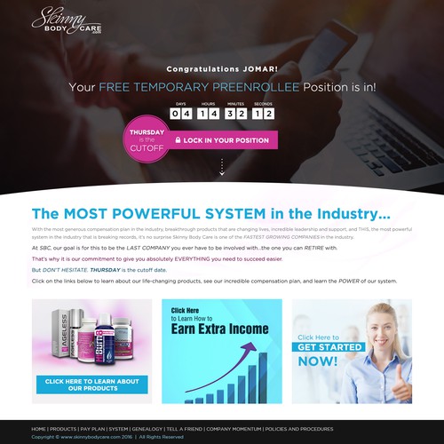 *** GUARANTEED PRIZE *** - New Website Template for MLM Company - NEW! Design by Jasmin_A