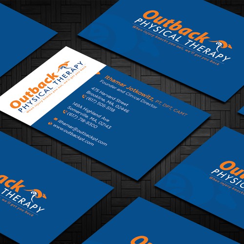 Business card for 2 clinic physical therapy office Design by Taaiebah