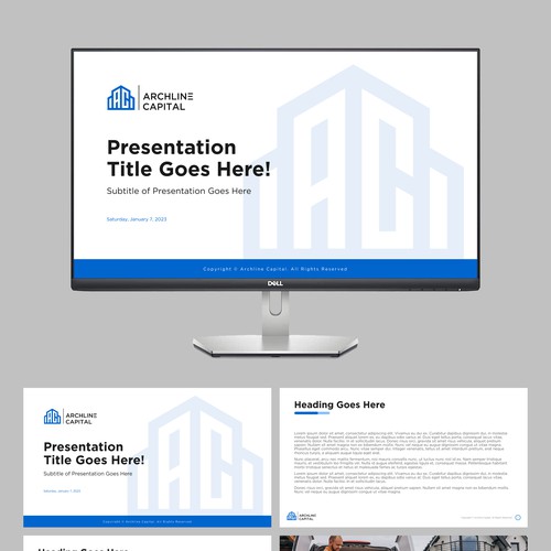 PowerPoint Template for sleek, sophisticated real estate investment company Design by Wisden