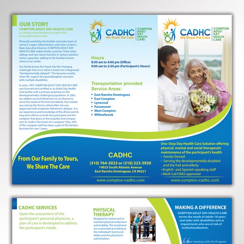 Help Compton Adult Day Health Care with a new brochure design Design by Arttero